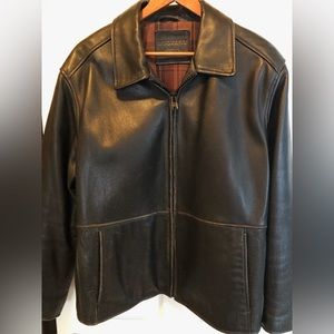 Men's Dockers Leather Jacket L